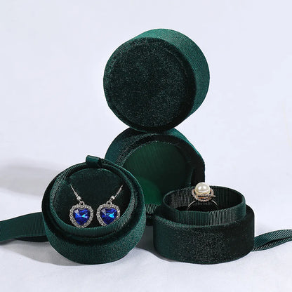 Elegant Solid Color Cloth Jewelry Boxes