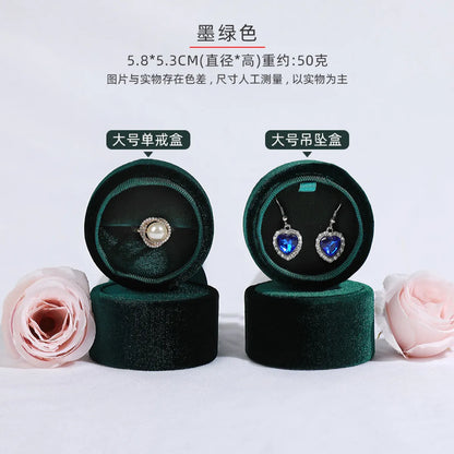 Elegant Solid Color Cloth Jewelry Boxes