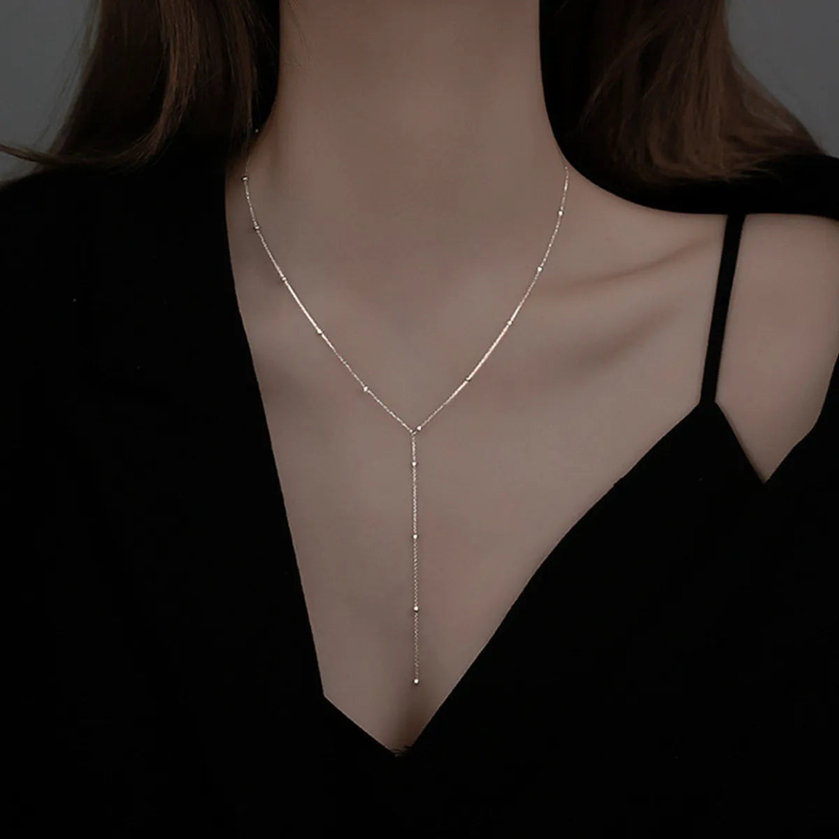 Elegant Solid Color Copper Plating Necklace