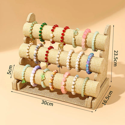 Elegant Solid Color Flannel Jewelry Rack