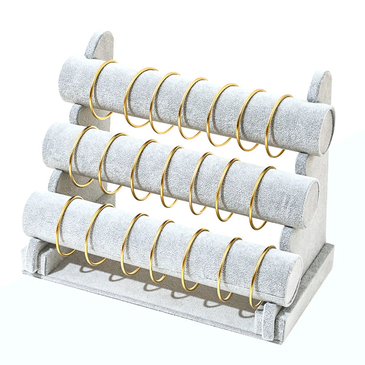 Elegant Solid Color Flannel Jewelry Rack