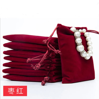 Elegant Solid Color Flannel Wholesale Jewelry Packaging Bags