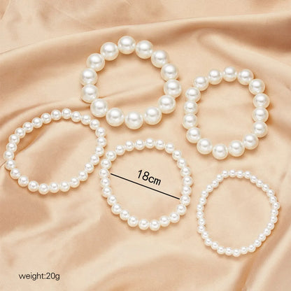 Elegant Solid Color Imitation Pearl Women'S Bracelets