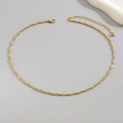 Wholesale Jewelry Elegant Solid Color Iron Chain Necklace