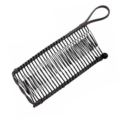 Elegant Solid Color Metal Insert Comb