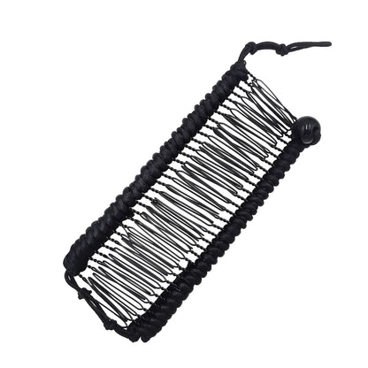 Elegant Solid Color Metal Insert Comb