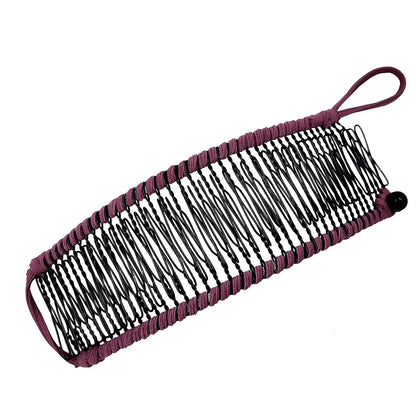 Elegant Solid Color Metal Insert Comb