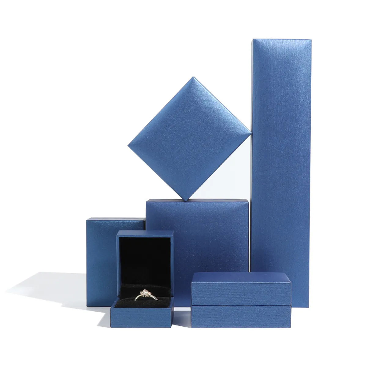 Elegant Solid Color Paper Flannel Wholesale Jewelry Boxes