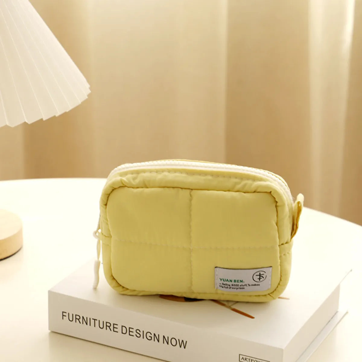 Elegant Solid Color Polyester Square Makeup Bags