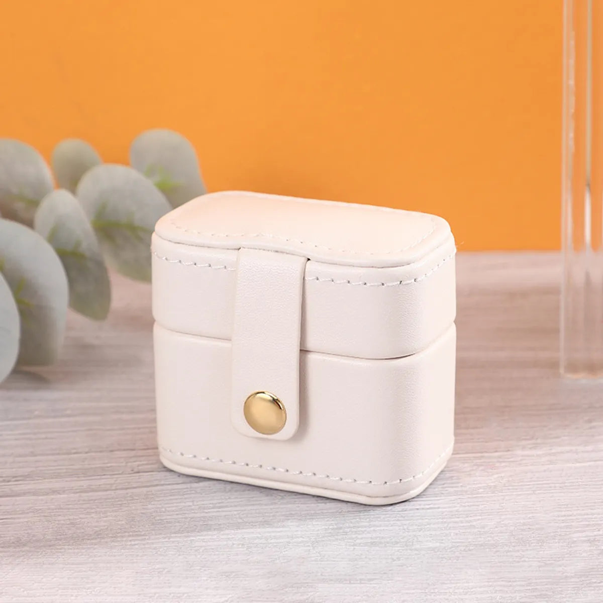 Elegant Solid Color Pu Leather Jewelry Boxes