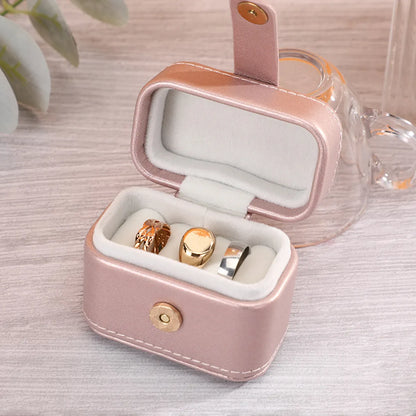 Elegant Solid Color Pu Leather Jewelry Boxes