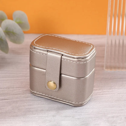 Elegant Solid Color Pu Leather Jewelry Boxes