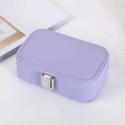 Elegant Solid Color Pu Leather Jewelry Boxes