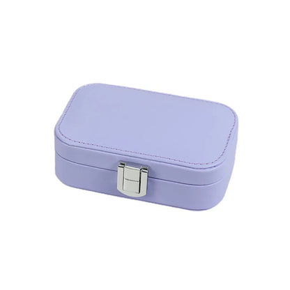 Elegant Solid Color Pu Leather Jewelry Boxes