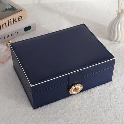 Elegant Solid Color Pu Leather Jewelry Boxes