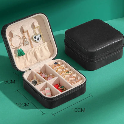 Elegant Solid Color Pu Leather Jewelry Boxes