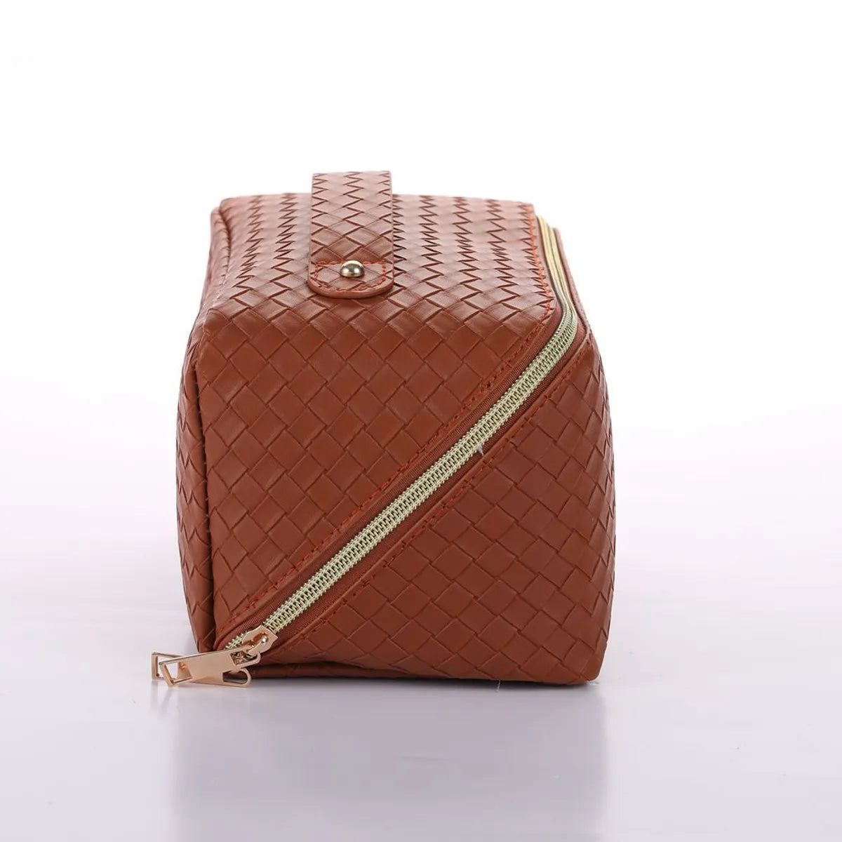 Elegant Solid Color Pu Leather Square Makeup Bags