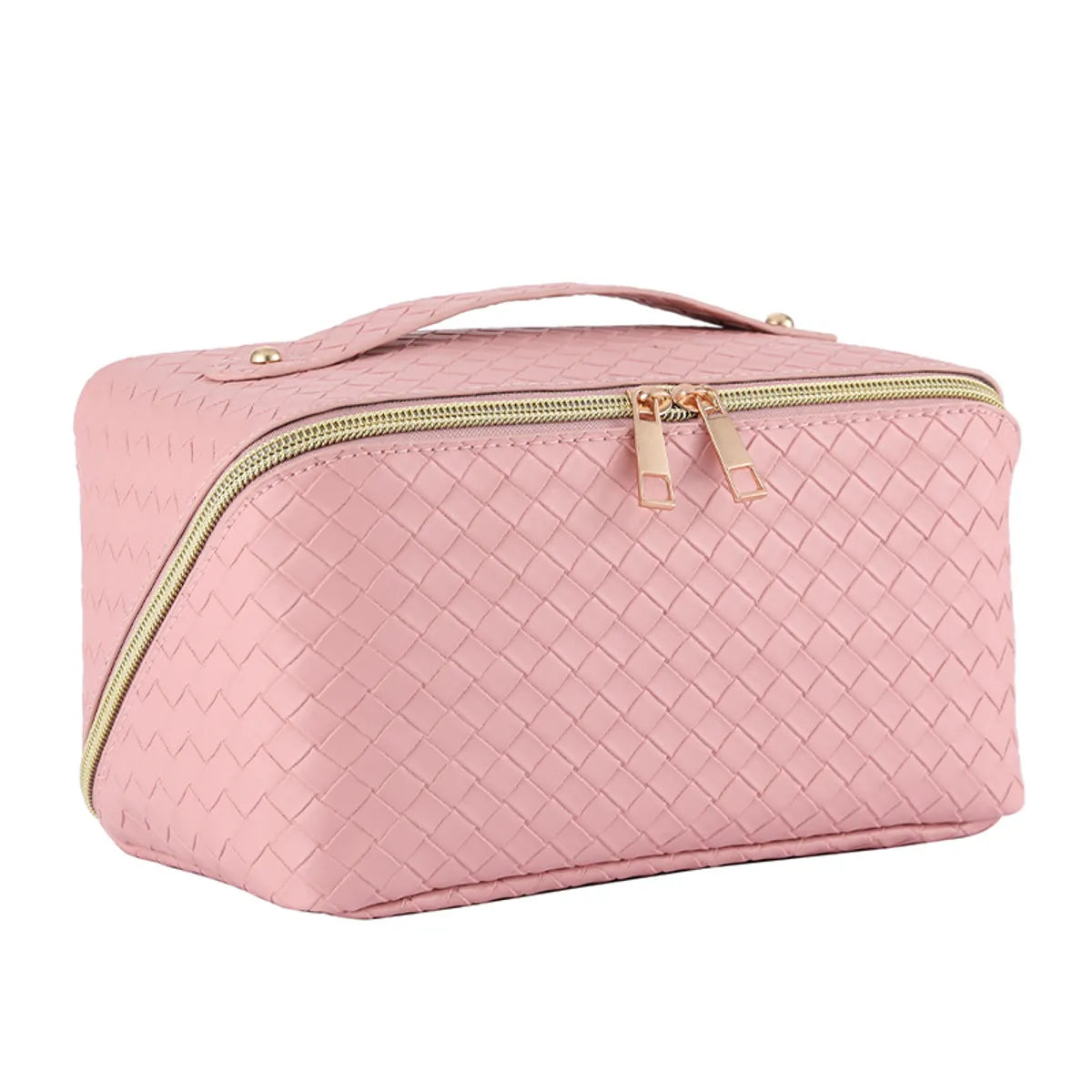 Elegant Solid Color Pu Leather Square Makeup Bags