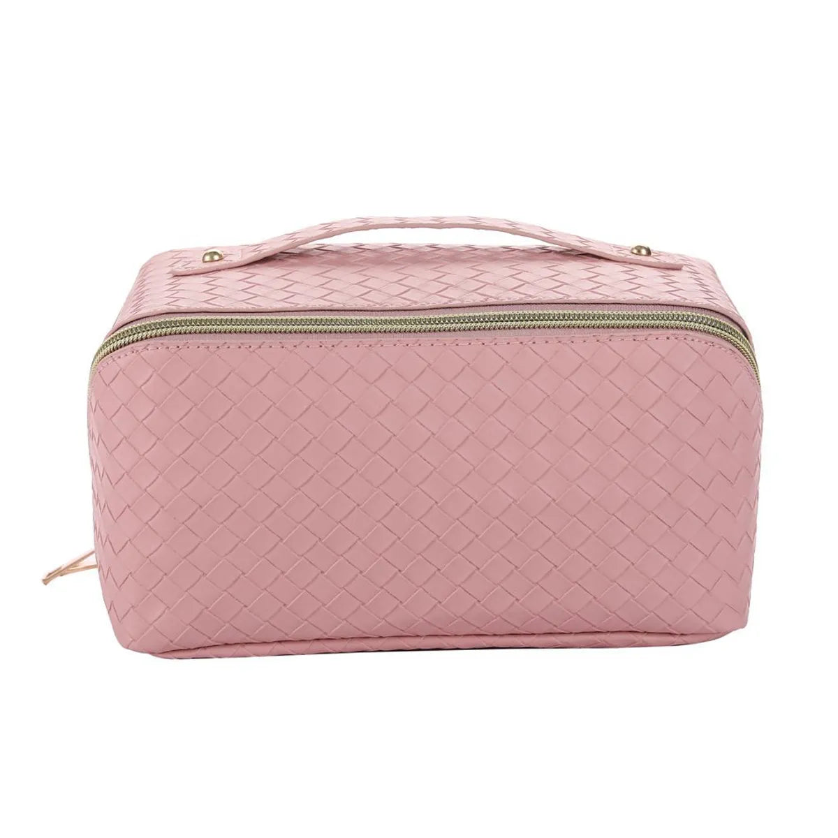 Elegant Solid Color Pu Leather Square Makeup Bags