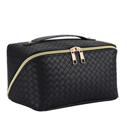 Elegant Solid Color Pu Leather Square Makeup Bags