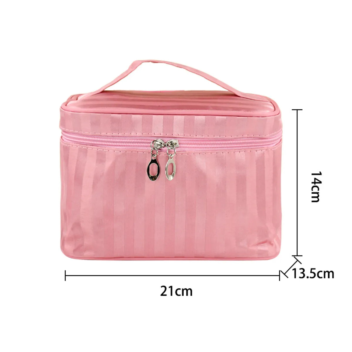 Elegant Solid Color Pu Leather Square Makeup Bags