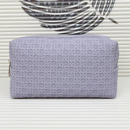 Elegant Solid Color Pvc Square Makeup Bags