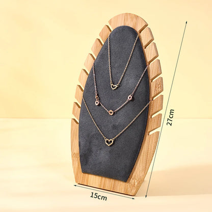 Elegant Solid Color Solid Wood Jewelry Rack