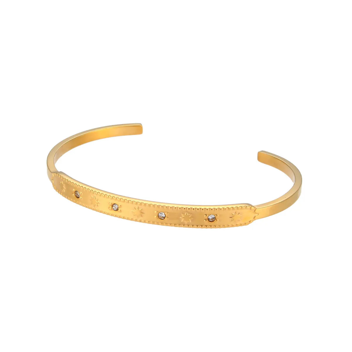 Elegant Solid Color Titanium Steel Bangle In Bulk