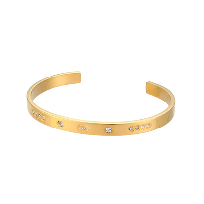 Elegant Solid Color Titanium Steel Bangle In Bulk