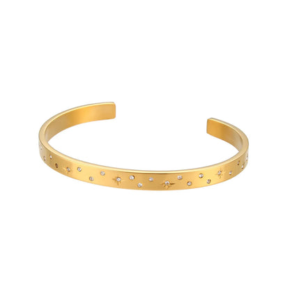 Elegant Solid Color Titanium Steel Bangle In Bulk