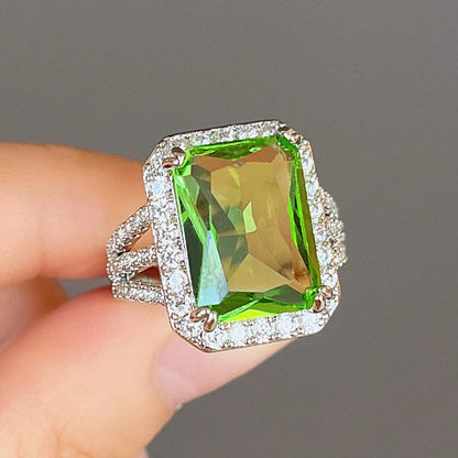 Elegant Square Zircon Copper Wholesale Rings