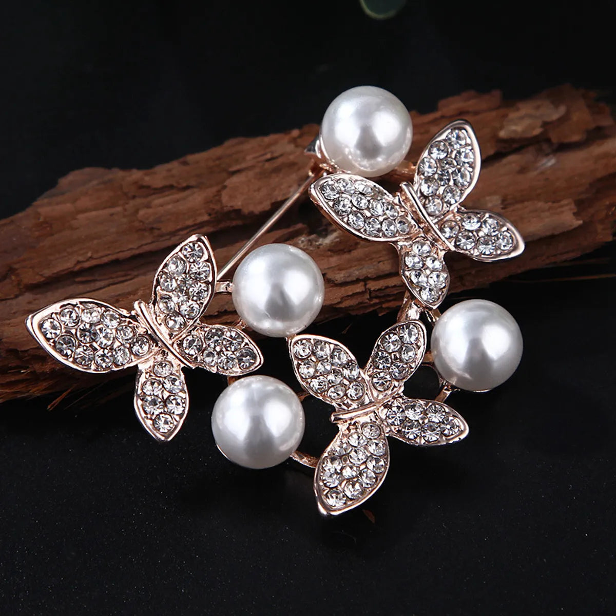 Elegant Star Flower Snowflake Imitation Pearl Alloy Rhinestone Women'S Brooches