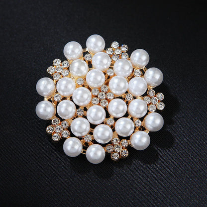 Elegant Star Flower Snowflake Imitation Pearl Alloy Rhinestone Women'S Brooches