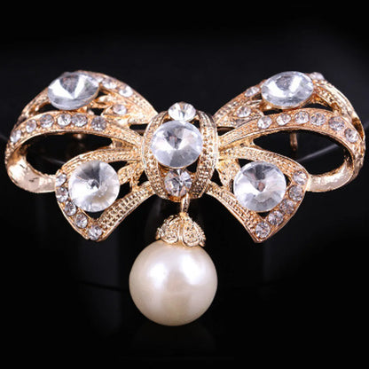 Elegant Star Flower Snowflake Imitation Pearl Alloy Rhinestone Women'S Brooches