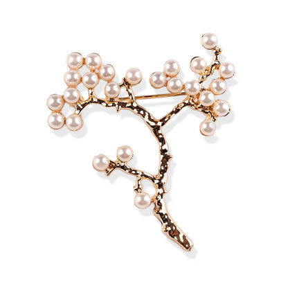 Elegant Star Flower Snowflake Imitation Pearl Alloy Rhinestone Women'S Brooches