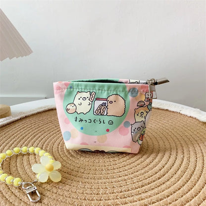 Elegant Streetwear Floral Polyester Square Makeup Bags