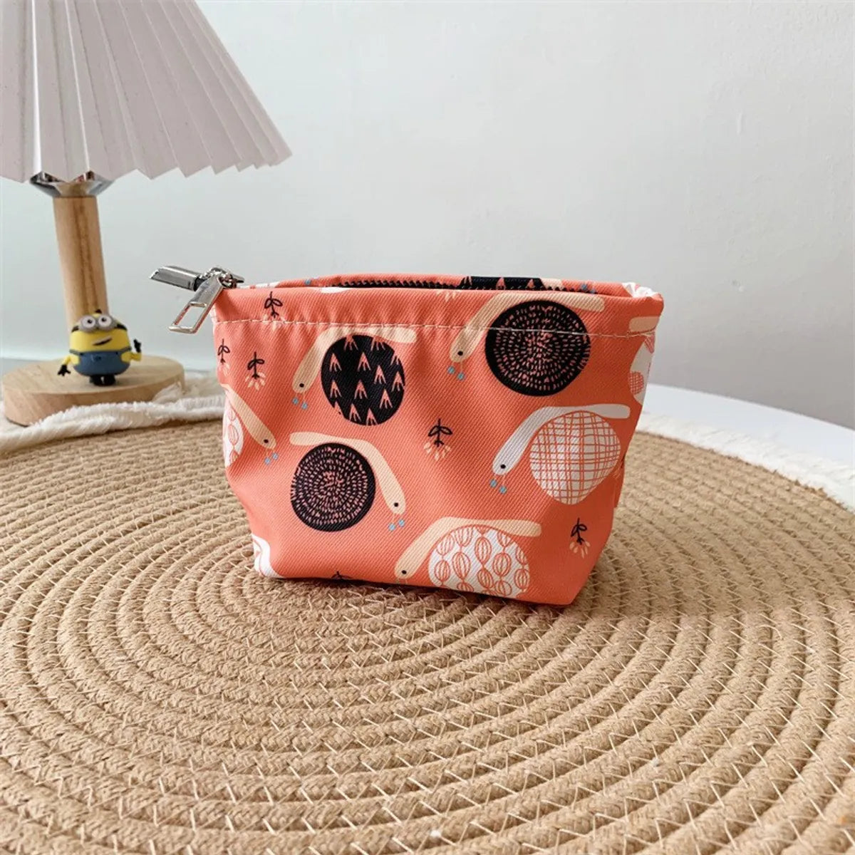 Elegant Streetwear Floral Polyester Square Makeup Bags