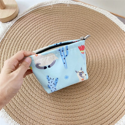 Elegant Streetwear Floral Polyester Square Makeup Bags