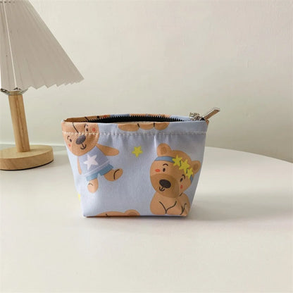 Elegant Streetwear Floral Polyester Square Makeup Bags