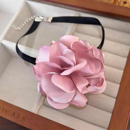 Elegant Streetwear Flower Cloth Wholesale Choker