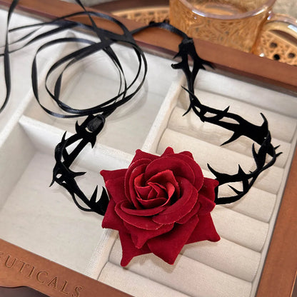 Elegant Streetwear Flower Cloth Wholesale Choker