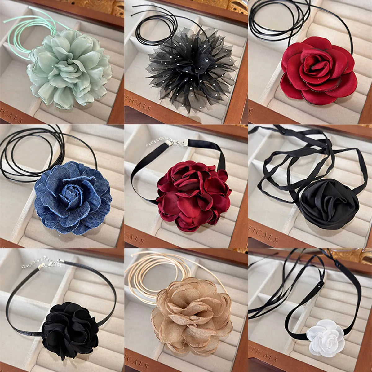 Elegant Streetwear Flower Cloth Wholesale Choker