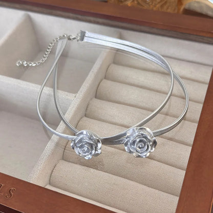 Elegant Streetwear Flower Cloth Wholesale Choker