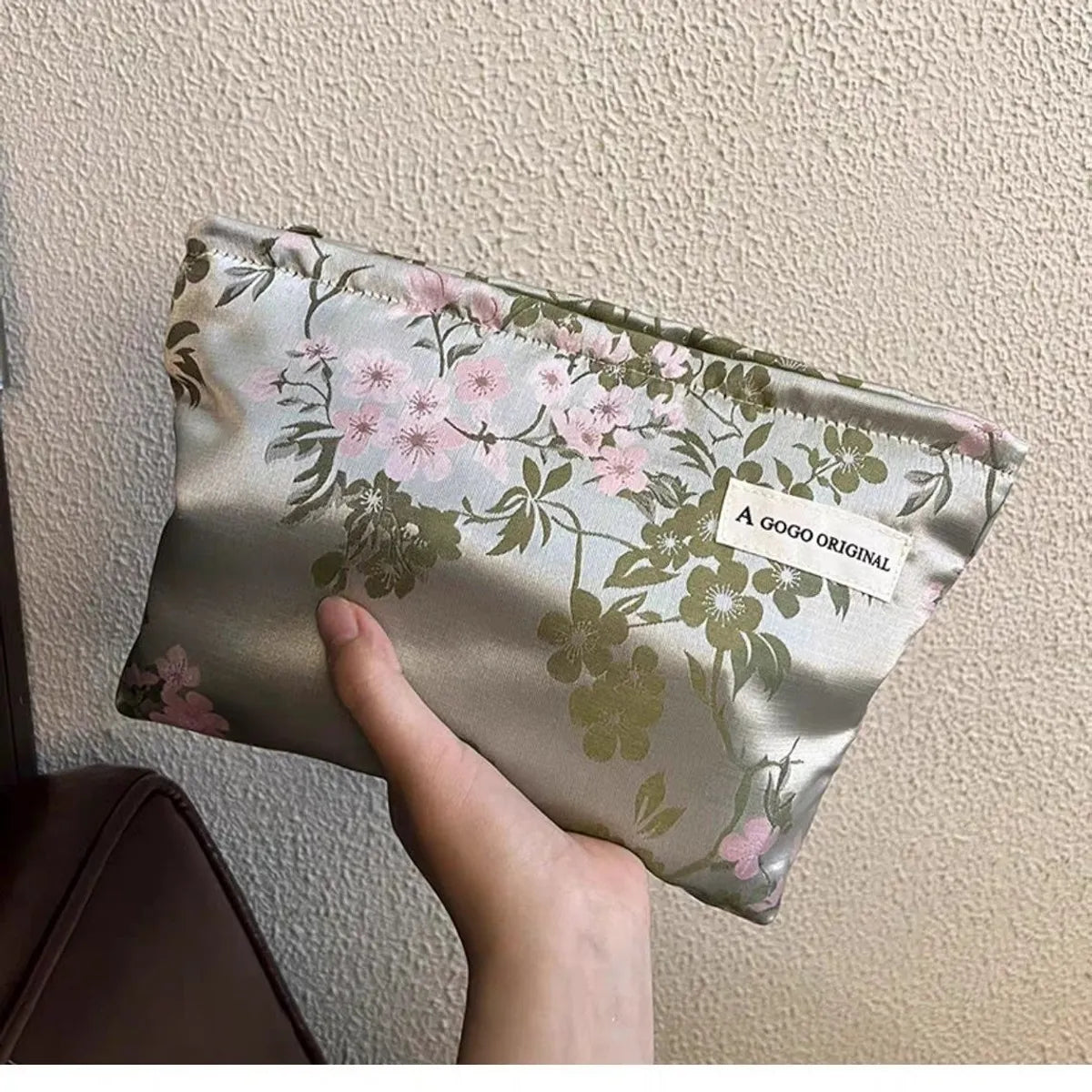 Elegant Streetwear Flower Cotton Square Makeup Bags