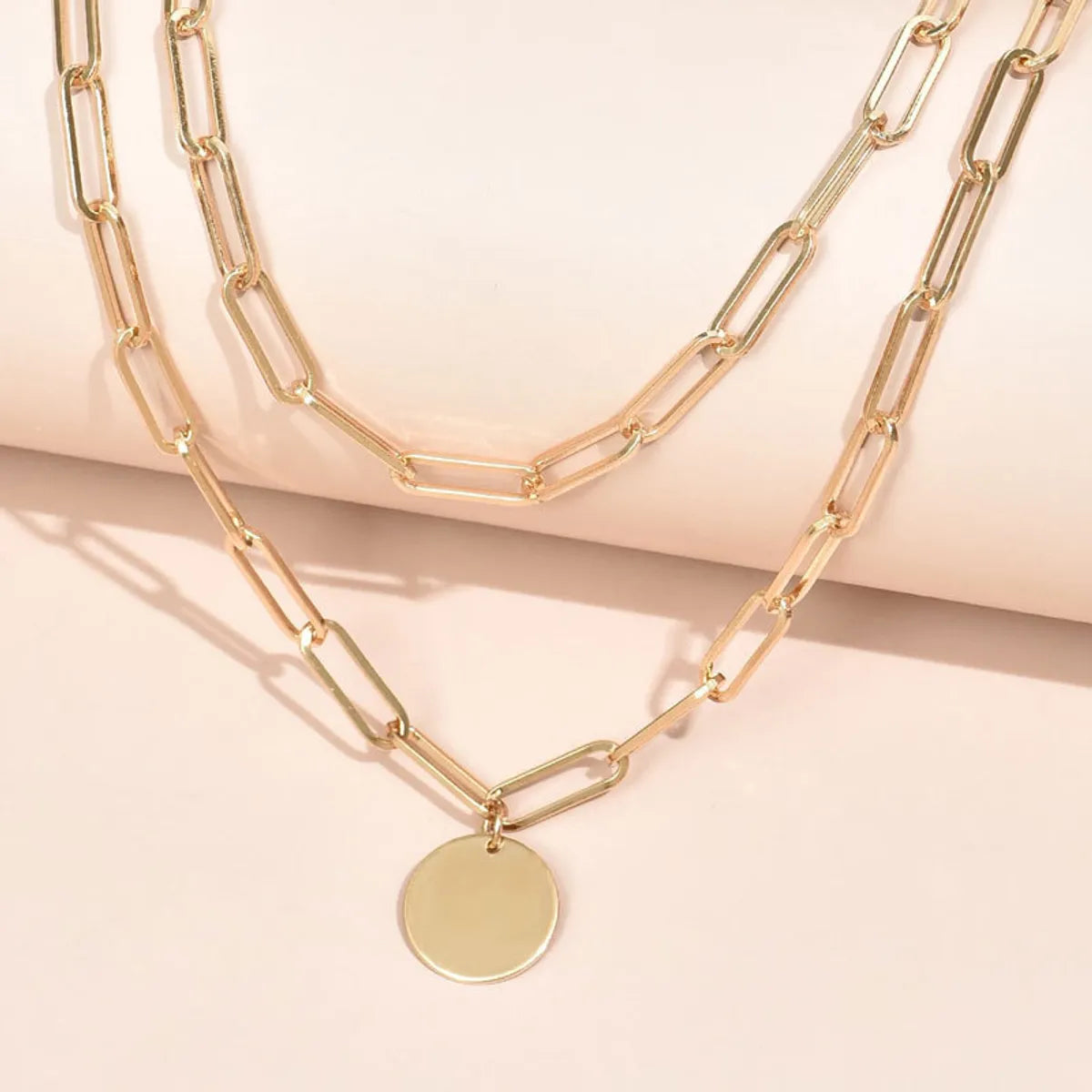 Elegant Streetwear Geometric Alloy Gold Plated Silver Plated Women's Layered Necklaces