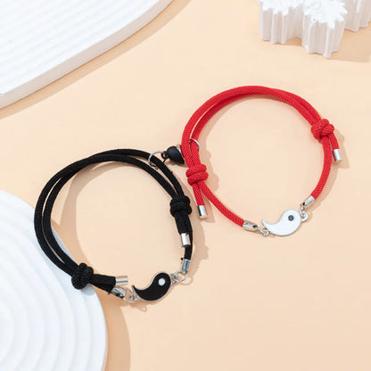 Elegant Streetwear Geometric Alloy Unisex Drawstring Bracelets