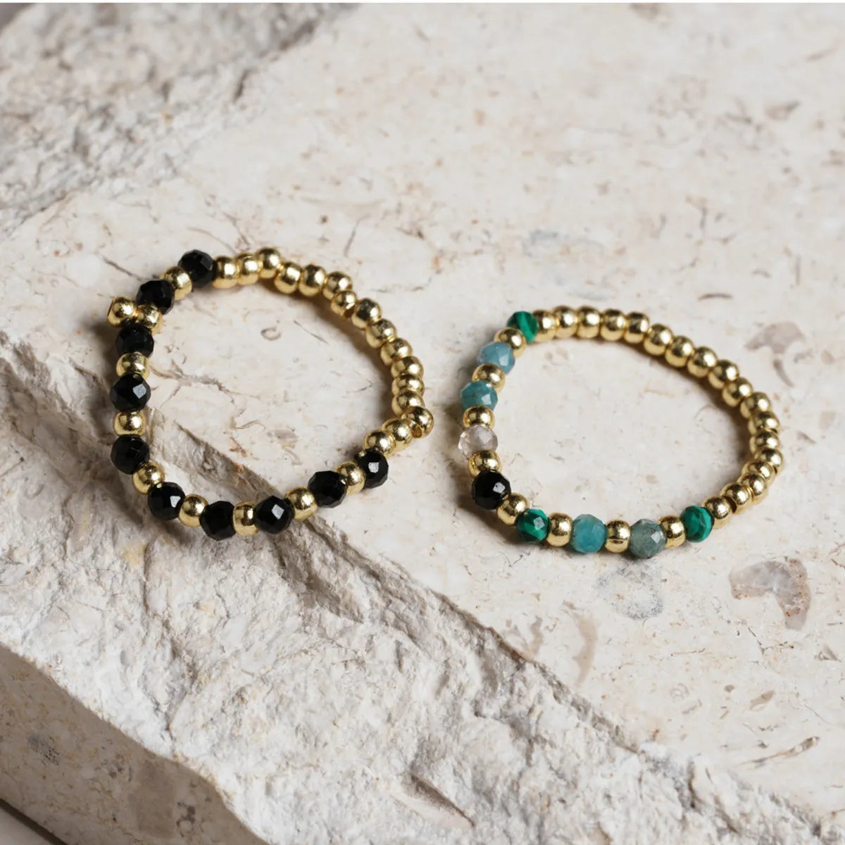 Elegant Streetwear Geometric Natural Stone Rings In Bulk