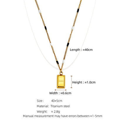 Elegant Streetwear Geometric Titanium Steel Plating 18k Gold Plated Pendant Necklace