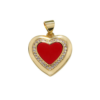 Elegant Streetwear Heart Shape Copper Plating Inlay Zircon Jewelry Accessories