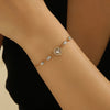 Elegant Streetwear Oval Flower Titanium Steel 18K Gold Plated Artificial Crystal Bracelets In Bulk